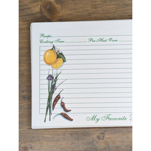 NWOB Vintage Recipe Cards 4 x 6 Lemons Pack of 45 Cooking Gift HP048 Favorites - Picture 3 of 5